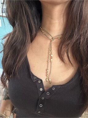 Beaded Lariat Necklace - Women Jewelry
